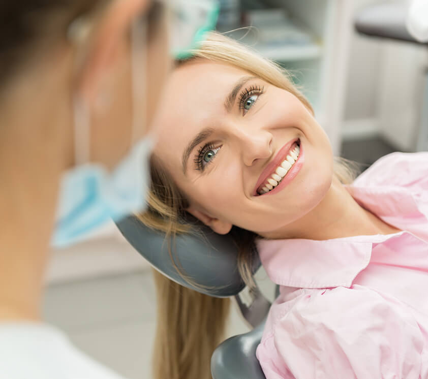 smiling dental patient